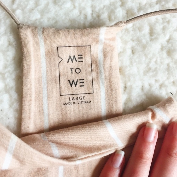 Me to We Neutral Toned Striped Tank - Picture 4 of 10